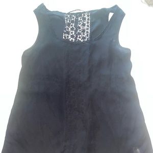 Fun 2 Fun / Stitch Fix sheer Black blouse, small